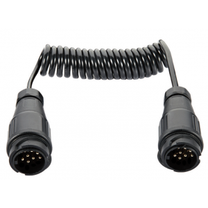 [PE1383] Coiled cable with plugs - 8 pin - 12V - 3m