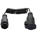 Câble spiralé fiche/prise - 13 pin - 12V - 3m