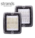 Strands rectangular reversing light clear lens Izeled