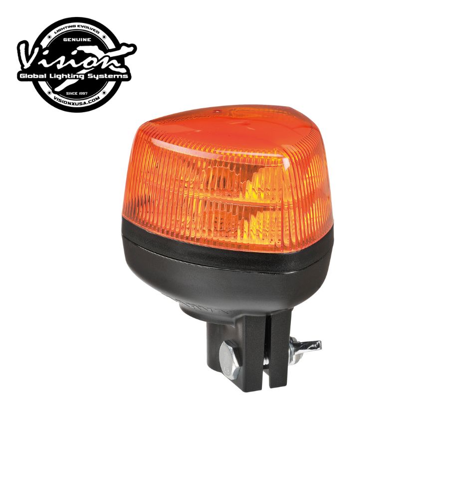 Vision X orange Aerotech double flashing beacon on 90W pole