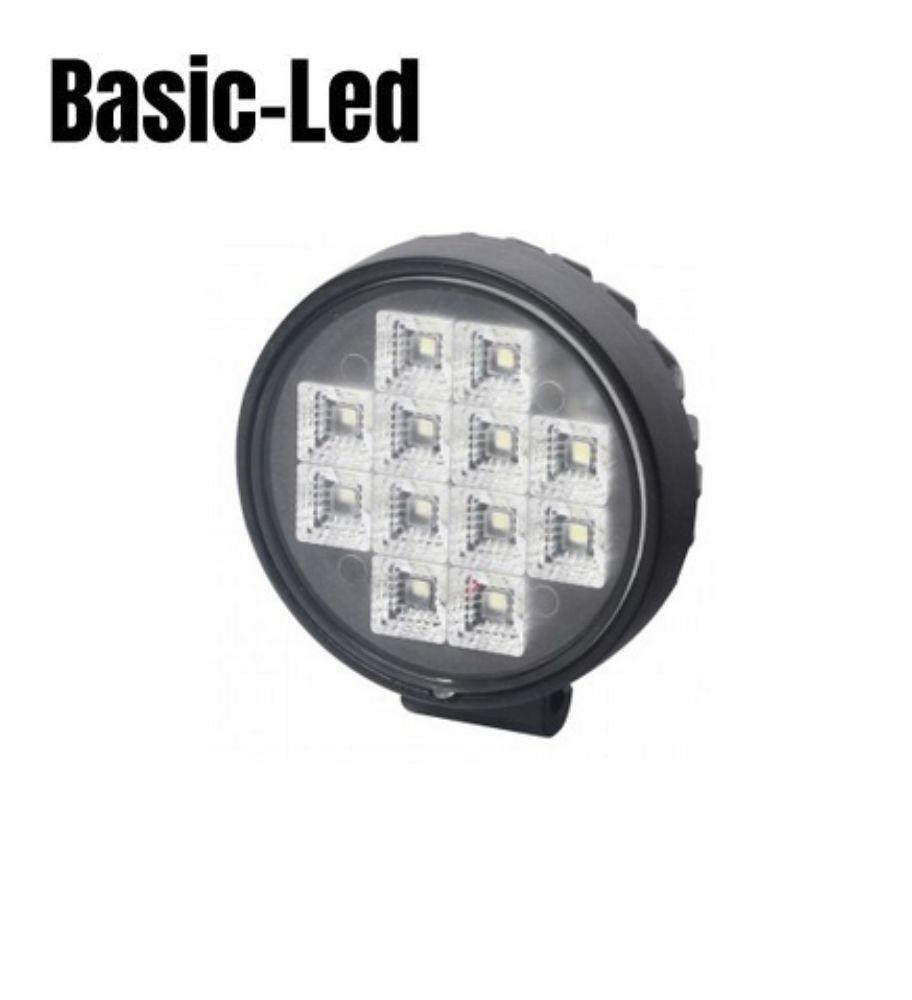 Basic Led Phare de travail rond avec interrupteur 12W
