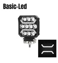 Basic Led Square Work Light  15W with white position lights