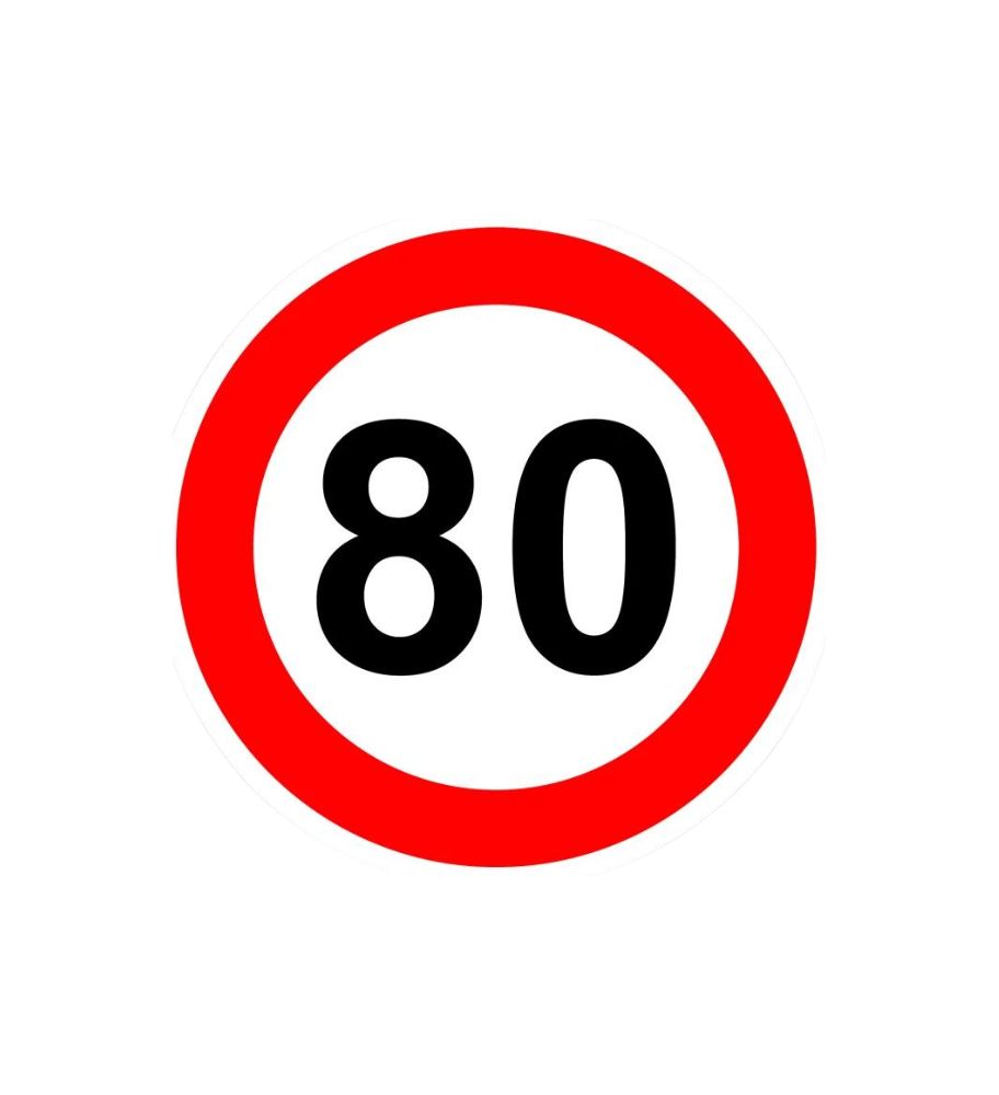[PSPZ80] Adhesive speed limit disc 80KM/H