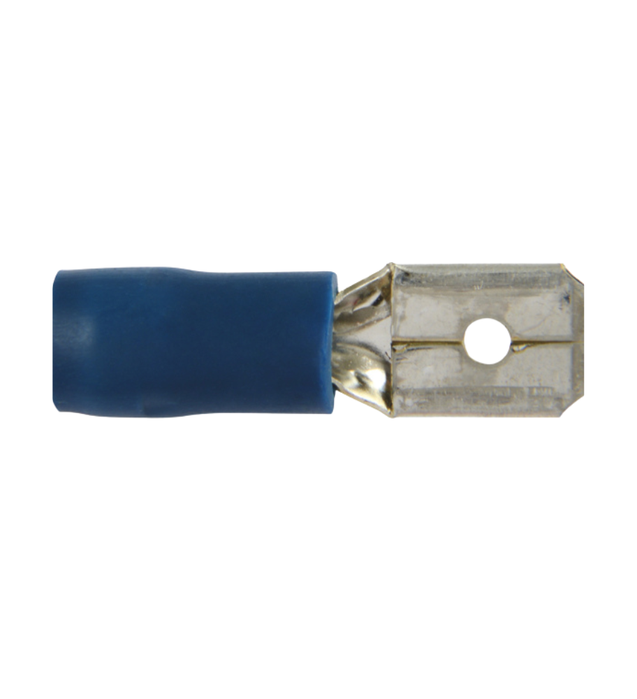 Crimped plug flat plug blue 1.5-2.5mm² (100 pcs.)