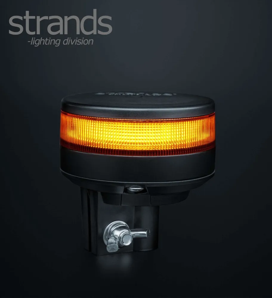 Strands Gyrophare Unity LED orange sur poteau court