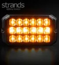 Strands Flash Dark Knight orange et blanc 18 LED