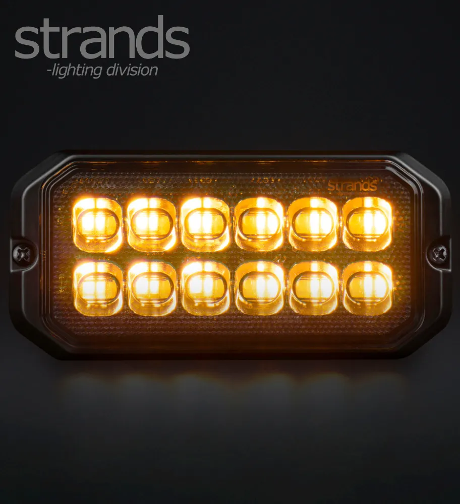 Strands Flash Dark Knight orange et blanc 12 LED