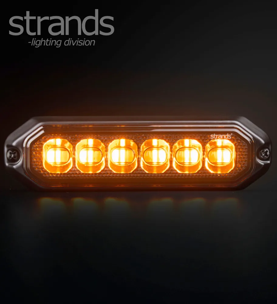 Strands Flash Dark Knight orange et blanc 6 LED 