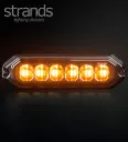Strands Flash Dark Knight orange et blanc 6 LED 